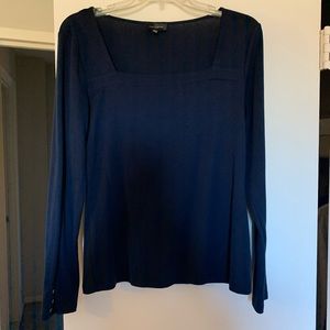 The Limited navy blue long sleeve blouse
